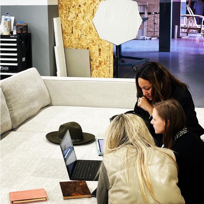 Account managers with clients