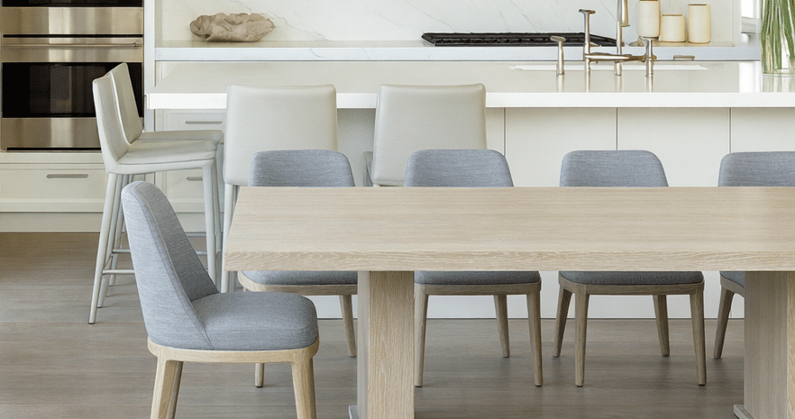 Modern minimalist kitchen and dining space